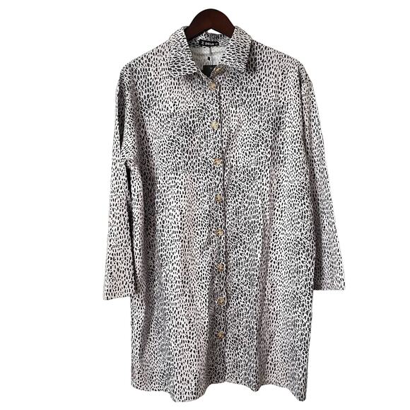 Leopard print shirt dress - Picture 1 of 8